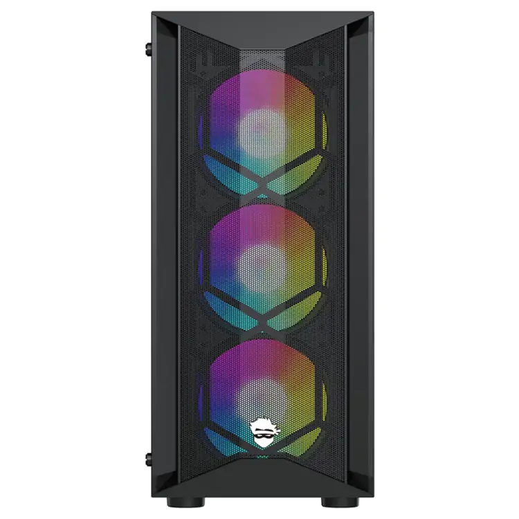 GABINETE GAMER NINJA LEAF, MID TOWER, VIDRO TEMPERADO, M-ATX-BLACK, SEM FONTE, COM 3 FANS GN-CS-LFMT - Imagem: 2