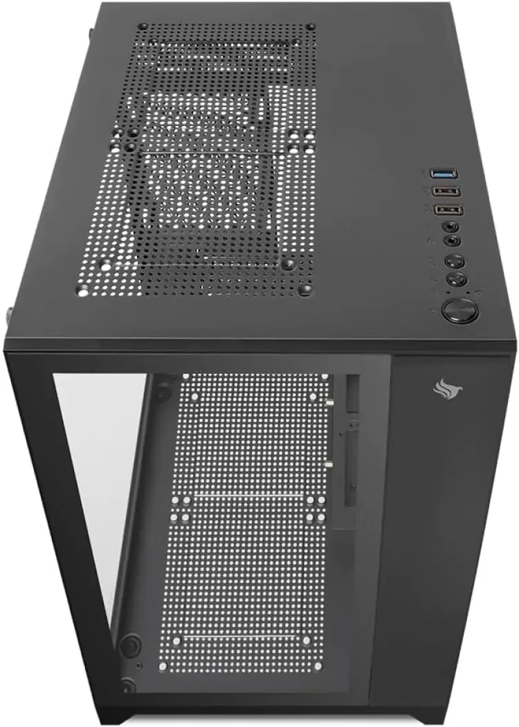 GABINETE GAMER HX110 MINI TOWER LATERAL VIDRO COM 2 FANS PG-HX110-BK - Imagem: 3