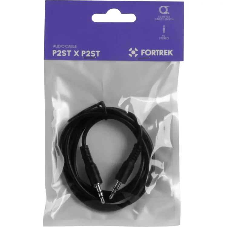 CABO P2ST X P2ST 1,5M PLC-201 PRETO FORTREK - Imagem: 1