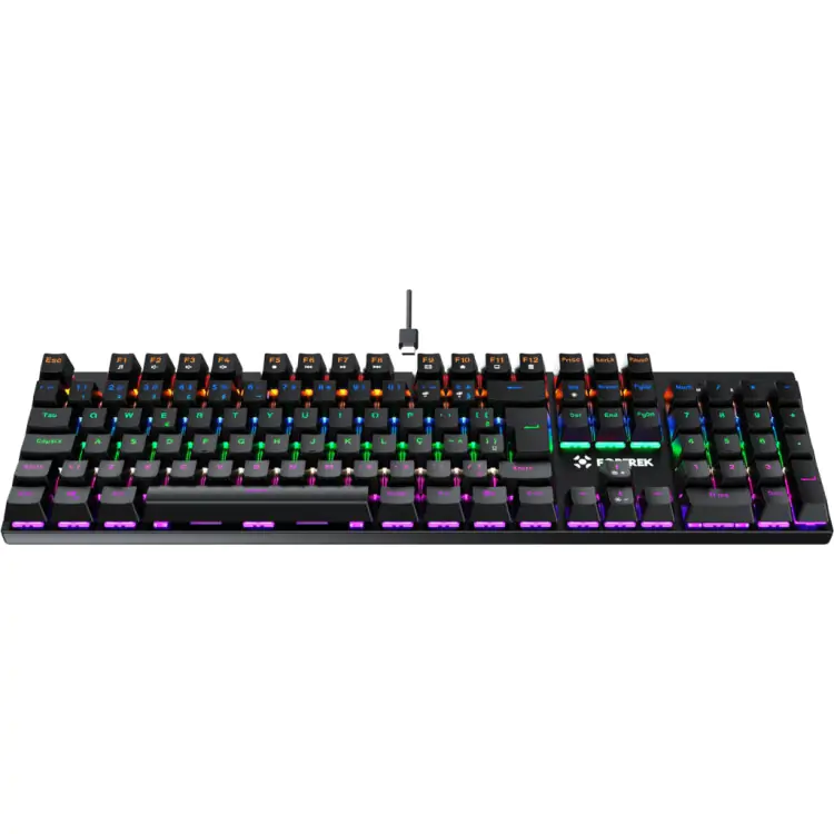 TECLADO GAMER MECANICO FORTREK GRAVITY 100 FULLSIZED SWITCH OUTEMU RED - Imagem: 2