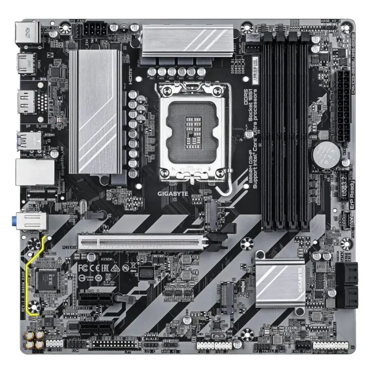 PLACA MÃE GIGABYTE B860M D3HP DDR5 LGA 1851 M-ATX - Imagem: 2