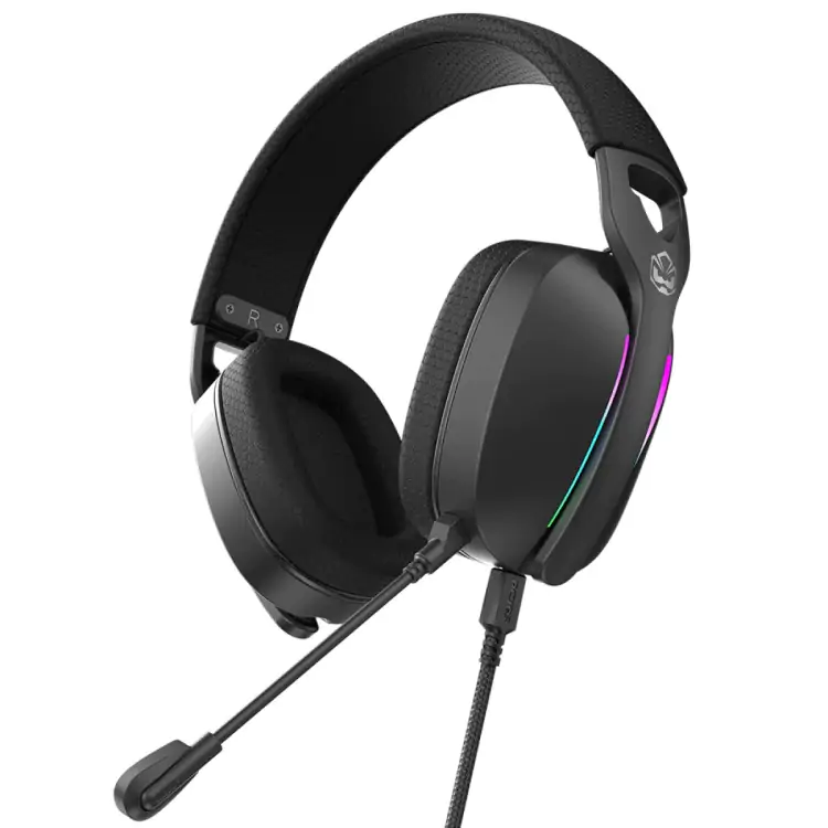 HEADSET GAMER PCYES NYRA BLACK VULCAN P2/P3 3.5MM - Imagem: 1
