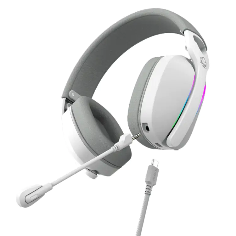 HEADSET GAMER PCYES NYRA WHITE GHOST P2/P3 3.5MM - Imagem: 5