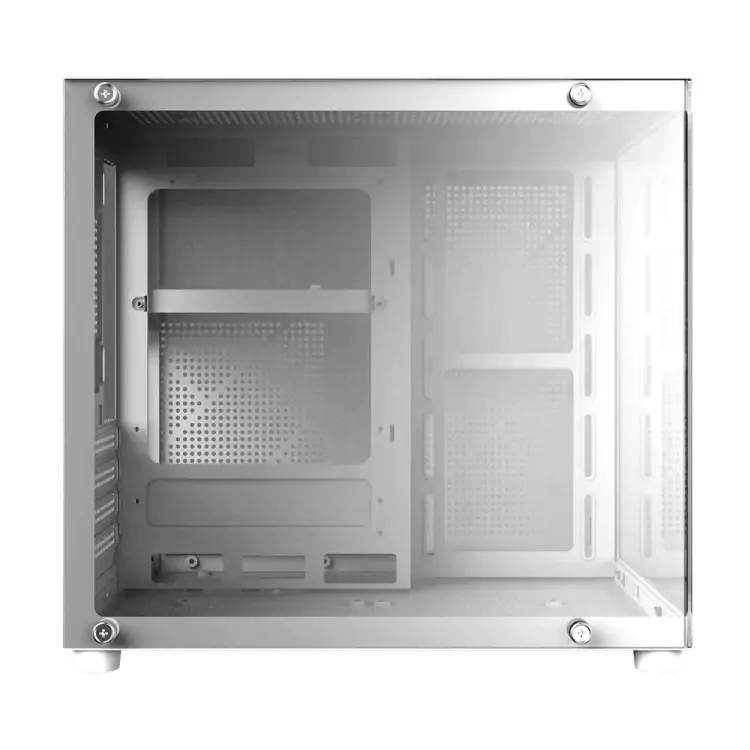 GABINETE GAMER PCYES FORCEFIELD MINI WHITE GHOST LATERAL VIDRO M-ATX GFFMNWG - Imagem: 2