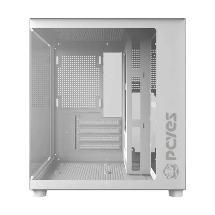 GABINETE GAMER PCYES FORCEFIELD MINI WHITE GHOST LATERAL VIDRO M-ATX GFFMNWG - Imagem: 4