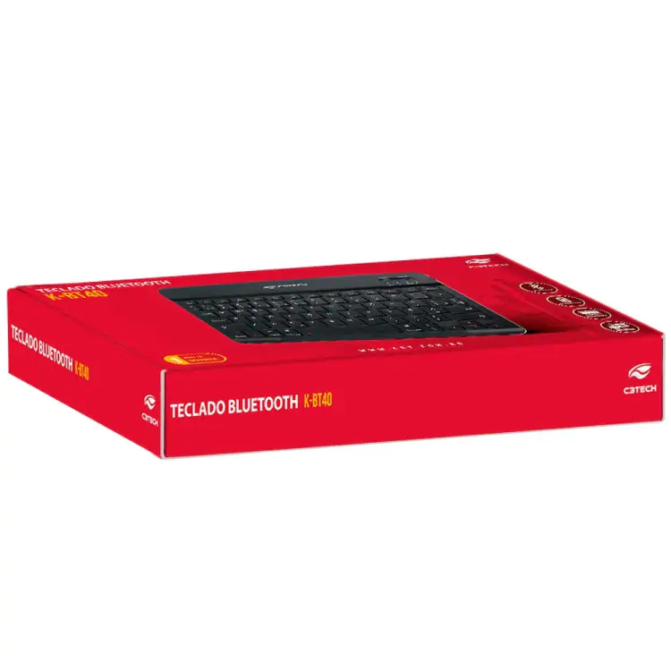 TECLADO MINI BLUETOOTH C3TECH K-BT40BK - Imagem: 4