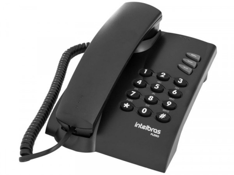 TELEFONE COM FIO INTELBRAS ICON PLENO PRETO 4080051 - Imagem: 1