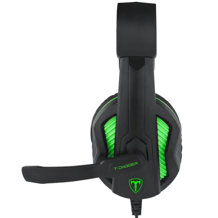 HEADSET GAMER T-DAGGER COOK T-RGH100 PRETO/VERDE P2 - Imagem: 3