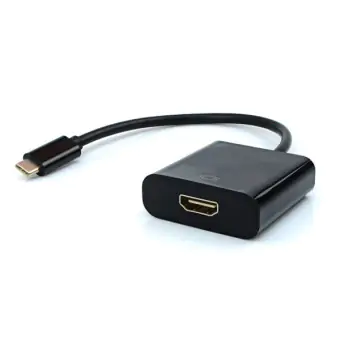 CONVERSOR USB TIPO C(M) X HDMI(F) PRETO E BRANCO