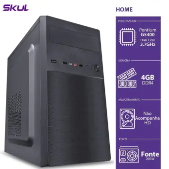 PC HOME H200 PENTIUM DUAL CORE G5400/MEM 4GB/FONTE 200W