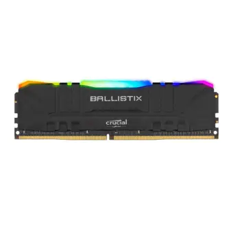 MEMÓRIA 8GB DDR4 3200MHZ CRUCIAL BALLISTIX BLACK LED RGB BL8G32C16U4BL