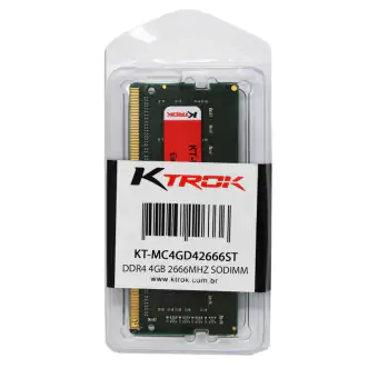 MEMÓRIA NOTEBOOK 4GB DDR4 2666MHZ KTROK KT-MC4GD42666ST