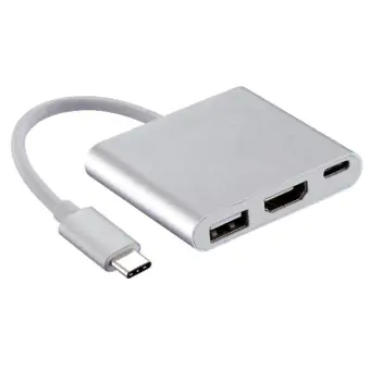 ADAPTADOR USB TIPO C (M) X HDMI (F)/USB 3.0 (F)/USB C (F)
