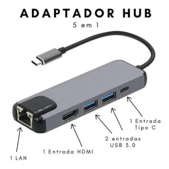 ADAPTADOR HUB MACBOOK 5 EM 1