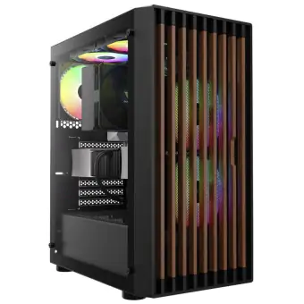 GABINETE GAMER GAMDIAS AURA GC4 PRETO  VIDRO ATX/MATX