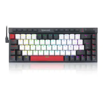 TECLADO GAMER MECANICO REDRAGON MAGIC WAND PRETO E VERMELHO LED RGB SWITCH BROWNK 635WBR-RGB-PR