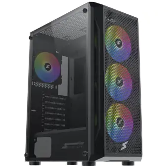GABINETE GAMER SUPERFRAME SUPER X ARGB, MID TOWER, VIDRO TEMPERADO, ATX, 4 FANS