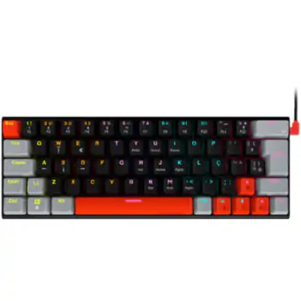 TECLADO GAMER MECANICO PCYES KUROMORI SWITCH BLUE LED RAINBOW