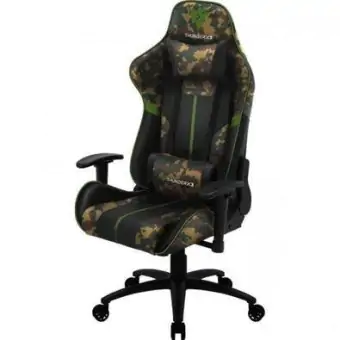 CADEIRA GAMER THUNDERX3 BC3 VERDE/CAMO MILITARY LOGO VERDE