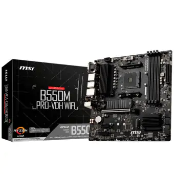 PLACA MÃE AM4 MSI B550M-PRO VDH WIFI DDR4 AMD MATX