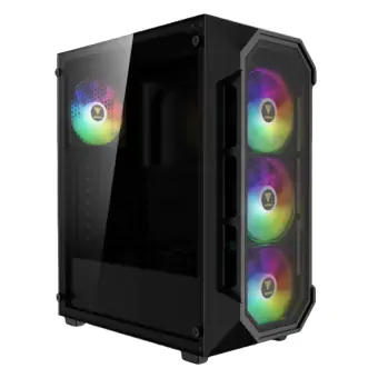 GABINETE GAMER GAMDIAS AURA GC1 ELITE PRETO ATX/MATX