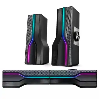CAIXA DE SOM SATELLITE AS-92002 GAMING RGB / USB - PRETO