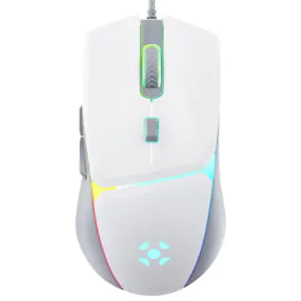 MOUSE GAMER FORTREK CRUSADER 12800DPI BRANCO