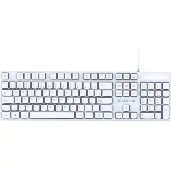 TECLADO OFFICE FORTREK K15 SLIM USB BRANCO