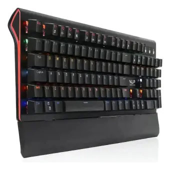 TECLADO GAMER MECANICO COM FIO LED RGB KNUP KP-TE121