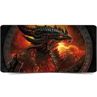 MOUSE PAD GAMER SPEED EXTRA GRANDE 70CM X 35CM DRAGAO FOGO EXBOM