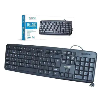 TECLADO COM FIO EXBOM BK-102