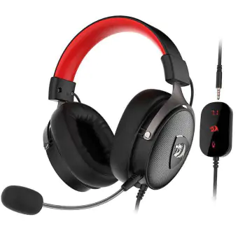 HEADSET GAMER REDRAGON ICON 7.1 SORROUND DRIVERS 50MM USB/3.5MM PRETO/VERMELHO