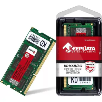 MEMÓRIA NOTEBOOK 8GB DDR3 1600MHZ KEEPDATA KD16S11/8G