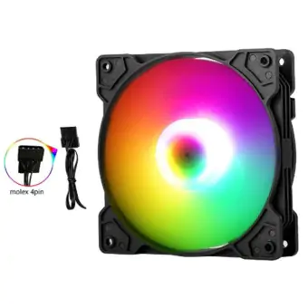 COOLER FAN ROUND 5 CYCLONE FORWARD MOLEX RAINBOX 120MM BLACK BOX