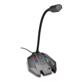 MICROFONE GAMER DE MESA PROFISSIONAL COM LED RGB ECOODA