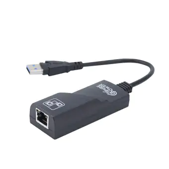 ADAPTADOR USB 3.0 COM FIO PARA RJ45 10/100/1000MBPS 3.3V 20KB - PRETO