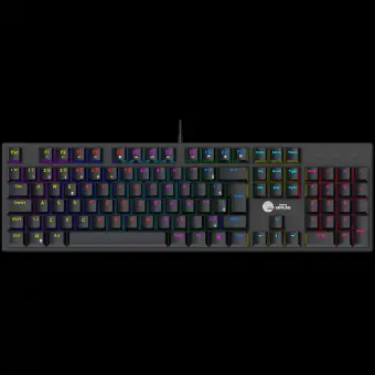 TECLADO GAMER MECANICO NINJA LEAP SWITCH BLUE RAINBOW ABNT2 BLACK