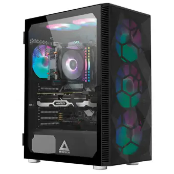 GABINETE GAMER MONTECH X3 MESH MID TOWER ATX COM 6 FANS VIDRO TEMPERADO