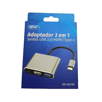 ADAPTADOR TIPO-C PARA HDMI E VGA KNUP