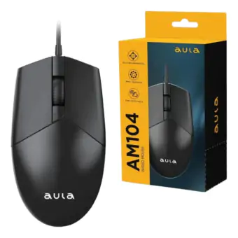MOUSE COM FIO USB AM104 PRETO AULA