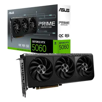 PLACA DE VIDEO ASUS PRIME RTX 5060 8GB TRIPLE FAN GDDR7 2595MHZ - 128BITS - RAY TRACING