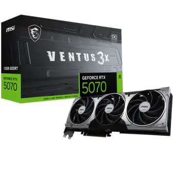 PLACA DE VÍDEO MSI GEFORCE RTX 5070 12GB VENTUS 3X OC  GDDR7 DLSS RAY TRACING