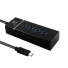 ADAPTADOR TIPO C P/ HUB USB 3.0 4 PORTAS C3TECH HU-C300BK - Imagem: 1