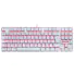 TECLADO GAMER MECÂNICO REDRAGON KUMARA BRANCO USB LED VERMELHO SWITCH BLUE K552W-2 PT-BLUE - Imagem: 1