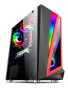 GABINETE GAMER BLUECASE BG-040 PRETO/VERMELHO LED RGB LATERAL VIDRO ATX - Imagem: 1