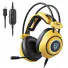 HEADSET GAMER MOTOSPEED H19 AMARELO USB 7.1 LED AZUL - Imagem: 1
