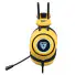 HEADSET GAMER MOTOSPEED H19 AMARELO USB 7.1 LED AZUL - Imagem: 3