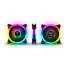 KIT COOLER FAN GAMDIAS AEOLUS M2 LITE LED RGB 5V 120MM 3 UNIDADES PRETO S/ CONTROLADORA M2-1203 - Imagem: 2