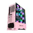 GABINETE GAMER BLUECASE BG-028PKB ROSA LATERAL VIDRO ATX - Imagem: 2