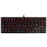 TECLADO GAMER MECÂNICO REDRAGON KUMARA PRETO USB LED VERMELHO SWITCH BROWN - Imagem: 1